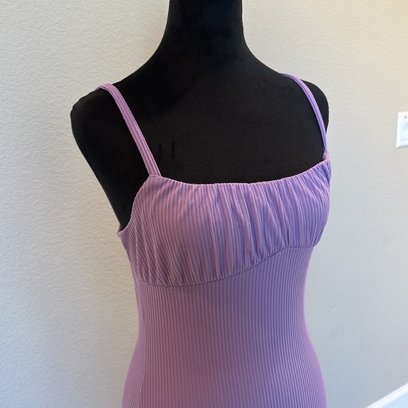 NWT Lavendar Ribbed Knit Bodycon Dress - Picture 4 of 6